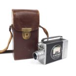 Vintage Belle & Howell 16mm ciné camera with leather case :For Further Condition Reports Please