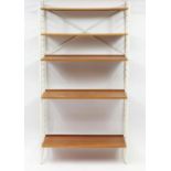 Vintage Ladderax design modular shelving unit, 200cm H x 110cm W x 36cm D :For Further Condition