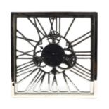 Contemporary chromed and perspex wall clock, 36cm x 36cm :For Further Condition Reports Please Visit