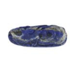 Chinese lapis lazuli pendant carved with a bird, 7.5cm high :For Further Condition Reports Please