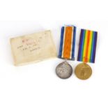 British military World War I pair with box of issue, awarded to 37506PT.C.LUCK.E.SURR.R. :For