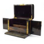 Victorian coromandel stationary box by Toulmin & Gala of New Bond Street, 27cm H x 32cm W x 22.5cm D