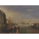 John Cotham Webb - Venice, pencil signed print, mounted and framed, 62cm x 49.5cm :For Further