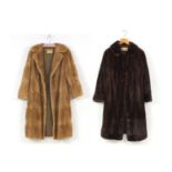 Two ladies fur coats with David Jackson labels, each 110cm in length :For Further Condition