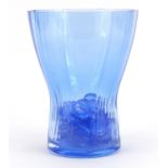 Villeroy & Boch blue glass vase, 22cm high :For Further Condition Reports Please Visit Our
