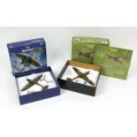 Two Corgi die cast aviation archive models, comprising Hawker Hurricane MKI and Supermarine Spitfire