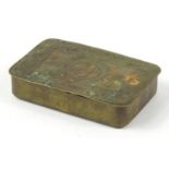 British military World War I brass Mary tin :For Further Condition Reports Please Visit Our Website,