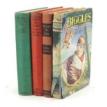Three hardback Biggles books by Captain WE Johns and William the Good by Richmal Crompton :For