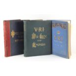 Three commemorative books by Harmsworth Bros Limited including Sixty Years a Queen and VRI Her