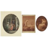 Three antique engravings including two by Samuel Shelley and one of Una and the Lion, framed, the
