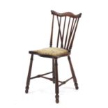 Victorian mahogany spindle back occasional chair, 76cm high :For Further Condition Reports Please