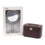 No7 illuminated make-up mirror and leather jewellery box :For Further Condition Reports Please Visit