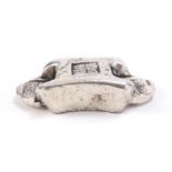 Chinese silver coloured metal scroll weight, 6.5cm wide :For Further Condition Reports Please