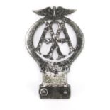 Early AA car badge numbered 0123 :For Further Condition Reports Please Visit Our Website, Updated
