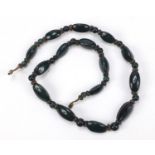 Chinese green hardstone necklace :For Further Condition Reports Please Visit Our Website, Updated