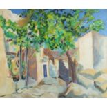 James Chisholm - The Plaka Athens, watercolour, mounted and framed, 61cm x 50cm :For Further
