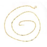 9ct gold rope twist necklace, 44cm in length, 1.8g :For Further Condition Reports Please Visit Our