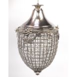 Ornate metal mounted bag chandelier, 60cm high :For Further Condition Reports Please Visit Our