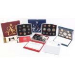 Four United Kingdom coin sets 1996, 1999, 2001 and 2002 :For Further Condition Reports Please