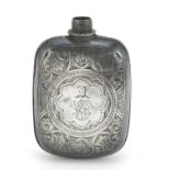 Victorian silver hip flask by George Unite, Birmingham 1874, 9.5cm high, 70.8g :For Further