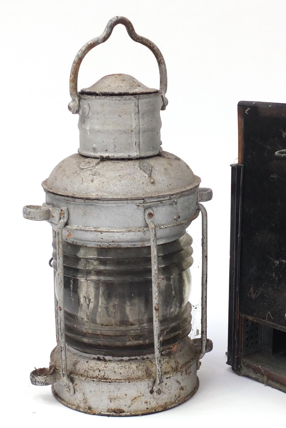 Three ship's mast head lanterns including starboard and port, one with Birmingham Engineering - Image 7 of 10