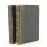 A History of the Earth and Animated Nature, by Oliver Goldsmith, two leather bound hardback books,