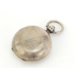 George V silver sovereign case, hallmarked Birmingham 1911, 3cm in diameter, 19.0g :For Further