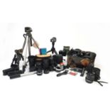 Vintage and later camera lenses and accessories including Tamron, Hoya and Miranda :For Further
