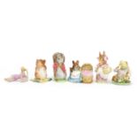 Mostly Beswick Beatrix Potter figures including Timmy Willie, the largest 10cm high :For Further