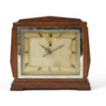 Art Deco Smiths Sectric oak cased mantel clock, 22cm high :For Further Condition Reports Please