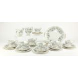 Royal Albert silver maple teaware including trios and a sandwich plate :For Further Condition