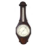 Art Deco oak wall barometer, 76.5cm high :For Further Condition Reports Please Visit Our Website,