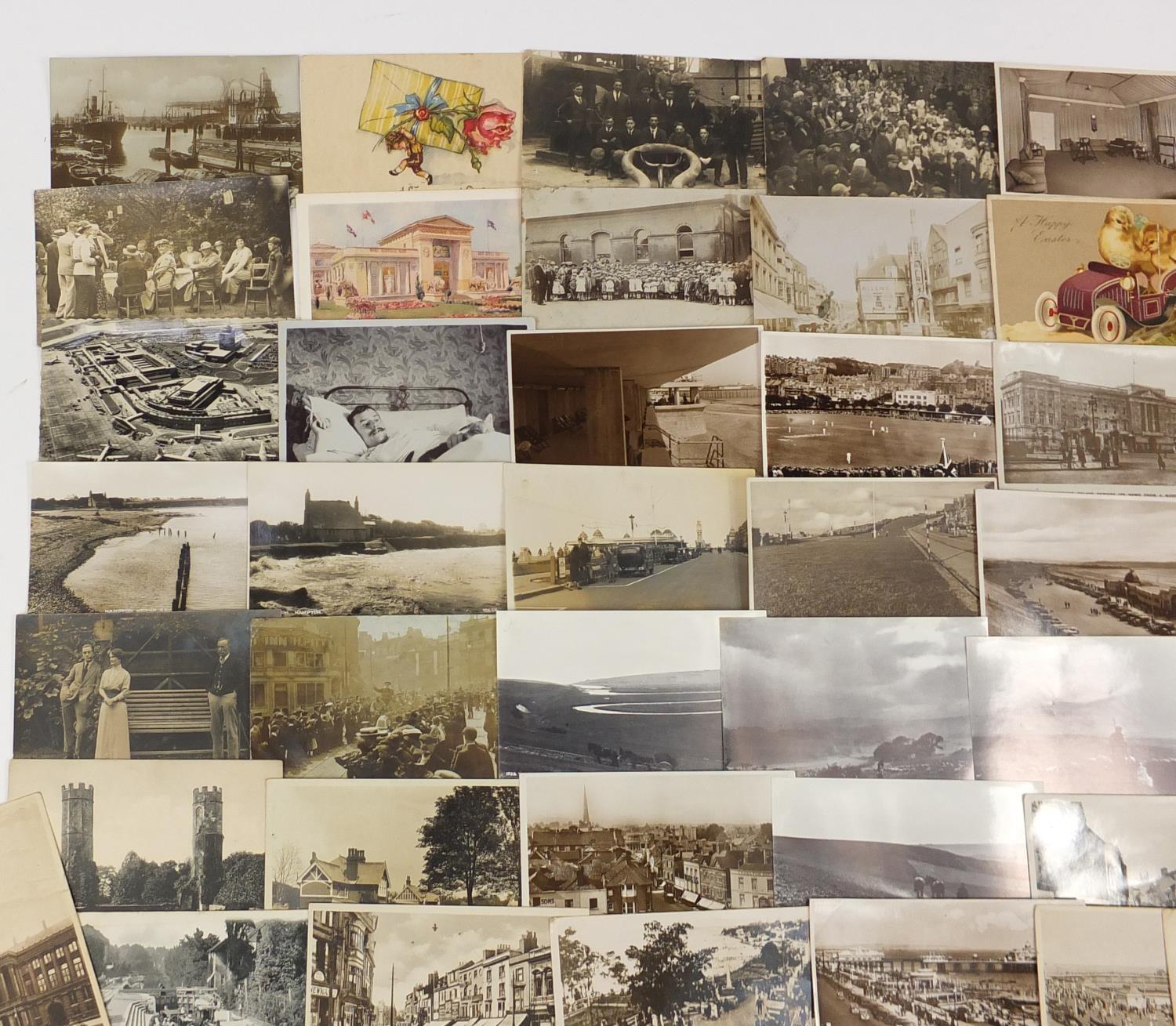 Edwardian and later postcards, some black and white photographic including The Cuckmere River, The - Image 2 of 5