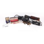 Sundry items including cameras, Parker pen and silver coins :For Further Condition Reports Please