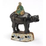Chinese potter buffalo design incense burner, 35cm high :For Further Condition Reports Please