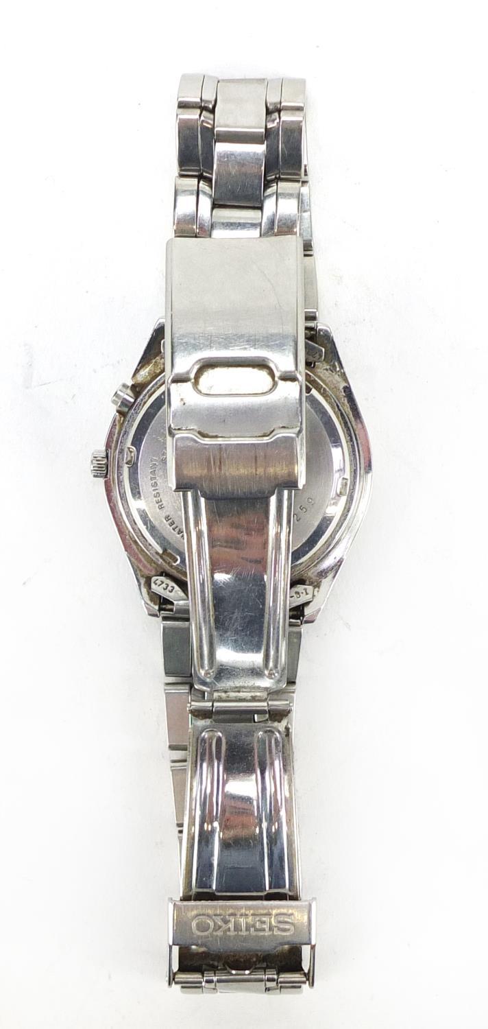 Gentleman's Seiko kinetic wristwatch with date dial, numbered 851259, 36mm in diameter excluding the - Image 4 of 5