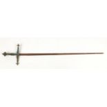 Medieval style sword with engraved steel blade, 100cm in length :For Further Condition Reports