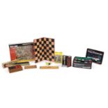 Vintage and later games including Texas Hold'em poker, draughts, dominos and Simpsons puzzle :For