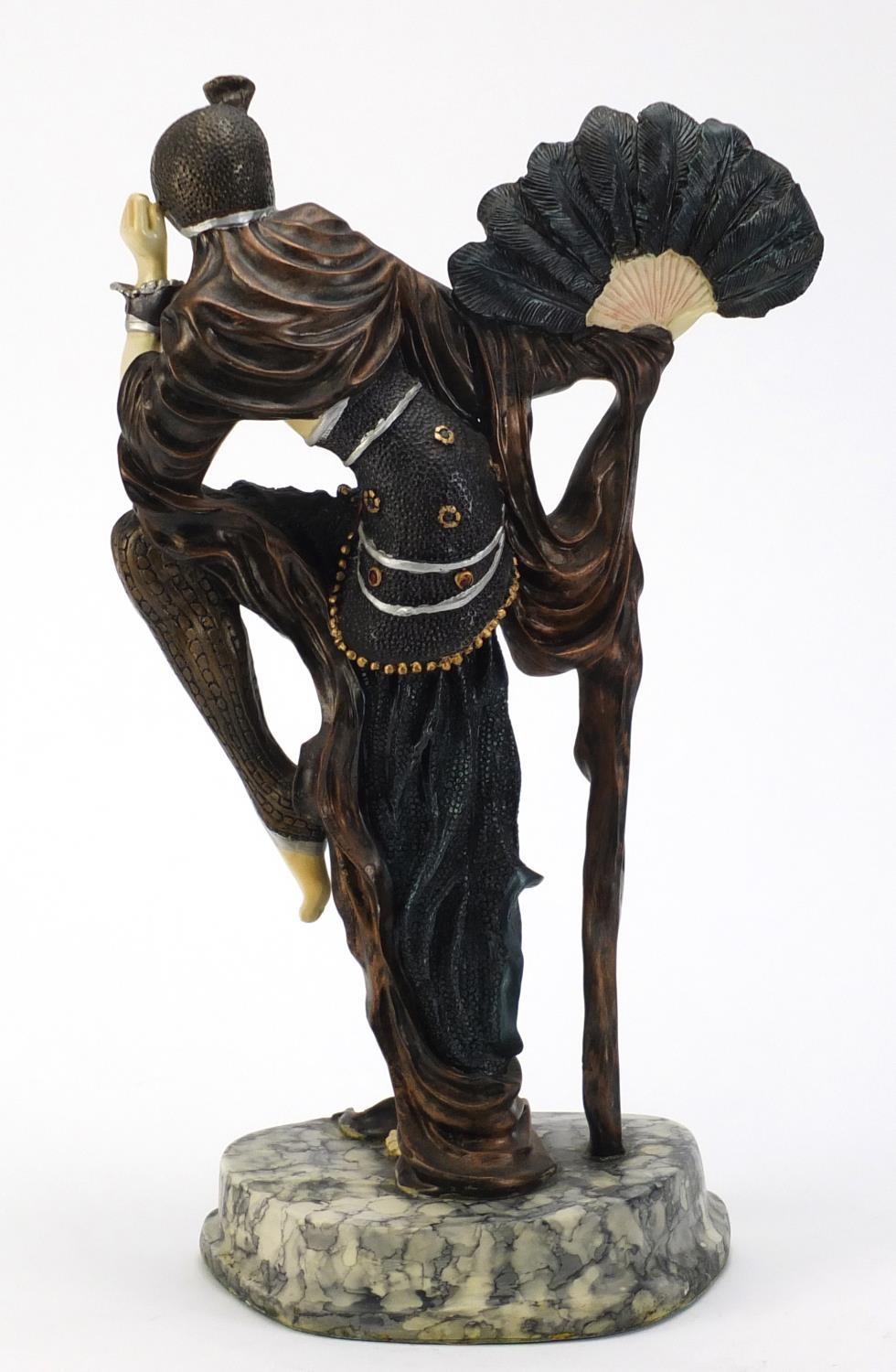 Art Deco style figurine of a semi-nude dancer, 39cm high :For Further Condition Reports Please Visit - Image 2 of 3