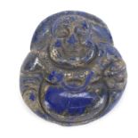 Chinese lapis lazuli pendant carved with happy Buddha, 4.5cm high :For Further Condition Reports