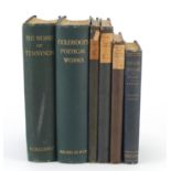 Six hardback books including Coleridge's Poetical Works and The Young Visitors :For Further