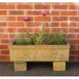 Rectangular stoneware garden planter, 33cm H x 71cm W x 27cm deep :For Further Condition Reports