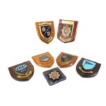 Military interest shield plaques including RFA Gold Rover, Royal Corps of Transport and the Royal