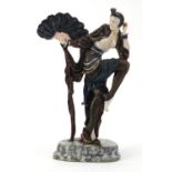 Art Deco style figurine of a semi-nude dancer, 39cm high :For Further Condition Reports Please Visit