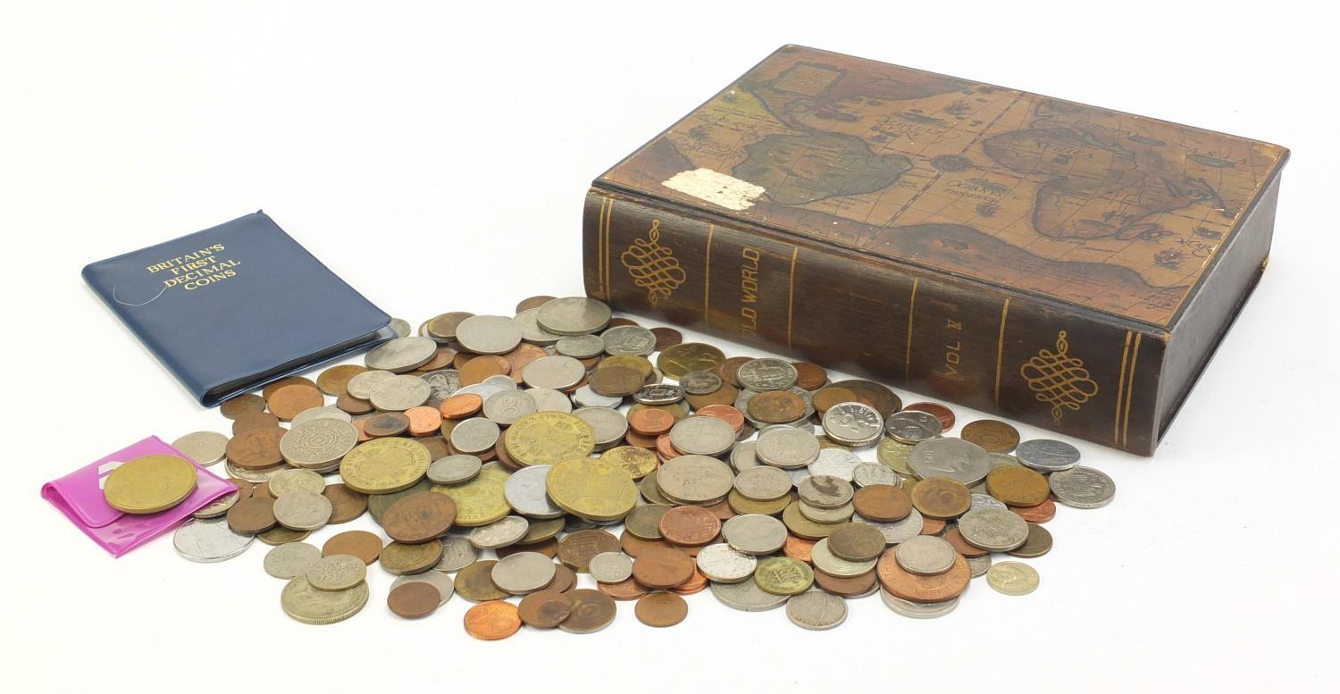 Antique and later British and world coinage housed in a book design box :For Further Condition