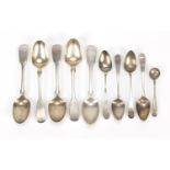 Georgian and later silver teaspoons, 143.5g :For Further Condition Reports Please Visit Our Website,
