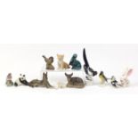 Collectable china animals including Royal Copenhagen, Poole, USSR and Karl Enz, and Beleek, the