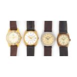 Four vintage gentlemen's wristwatches comprising Winchester Services, Aviation, Ingersoll and Bernex