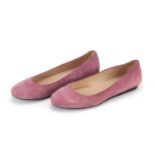 Pair of ladies Tods pink suede driving shoes, size 40 :For Further Condition Reports Please Visit