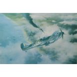 After Robert Taylor - Victory over Dunkirk, print in colour signed by Bob Stanford-Tuck, framed,